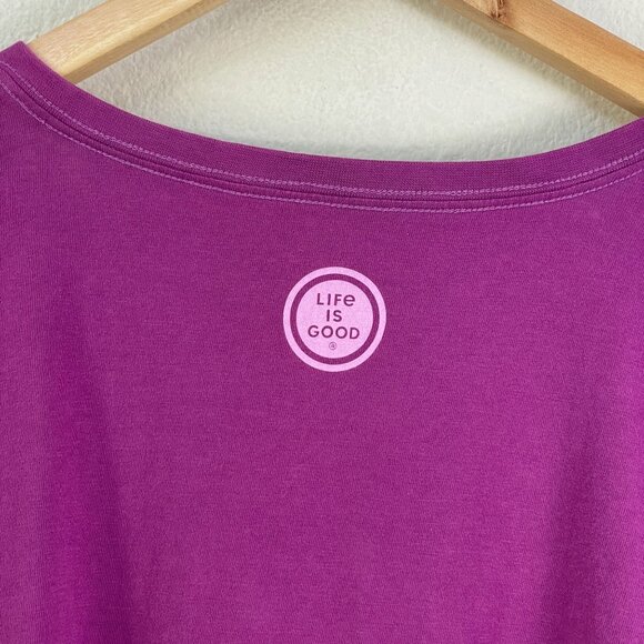Life Is Good Womens Plus XXXL Crusher Top Purple Heart Graphic Cotton Shirt - Picture 9 of 9